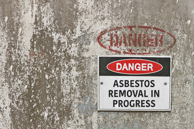 Asbestsanering Waarschuwingsbord